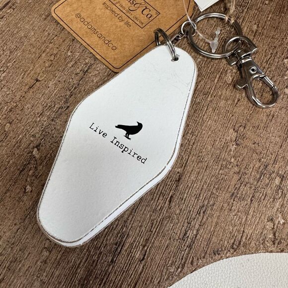 Wood Keychain Boho Bag Charm Bird Keychain Gift NEW Fast ShiP - Picture 1 of 7